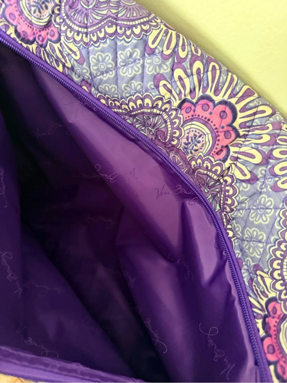 Vera Bradley Purple Passion Laptop Messenger Bag
